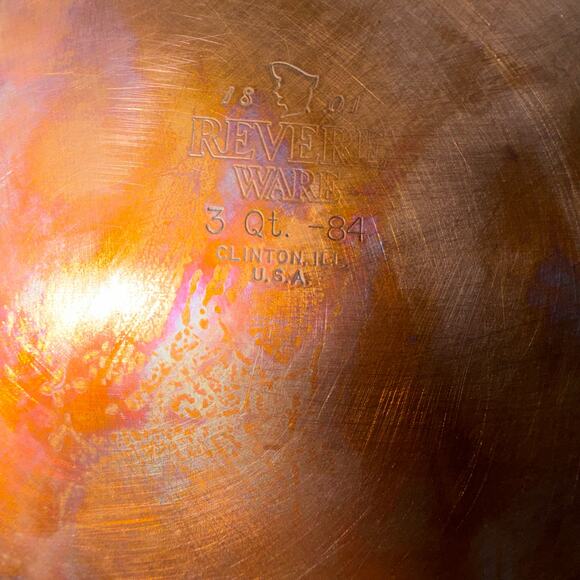 Revere Ware Copper Bottom 3 Piece Saucepots Stainless Steel No Lids 1801 USA VTG - Picture 8 of 12